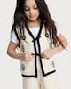 image 1 of F&F Girls 2-Piece Pure Cotton Flower Vest and Shorts in Cream