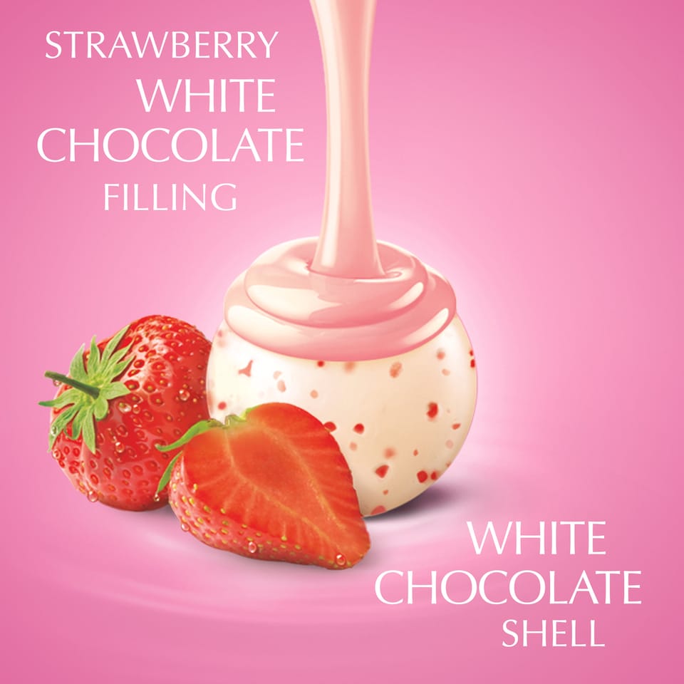 image 1 of Lindt Lindor Chocolate Truffles - Strawberries & Cream 200g