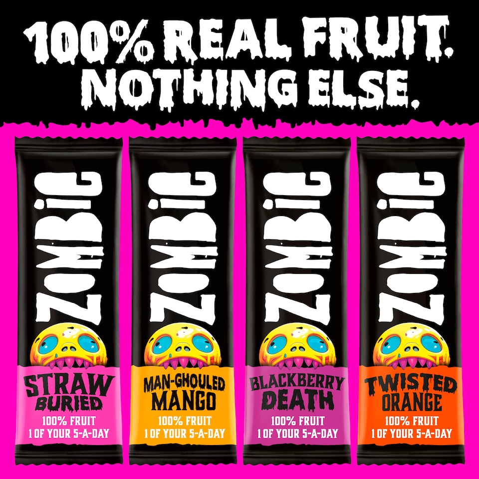 image 1 of Zombie Variety Fruit Snack Bar Multipack 4x25g