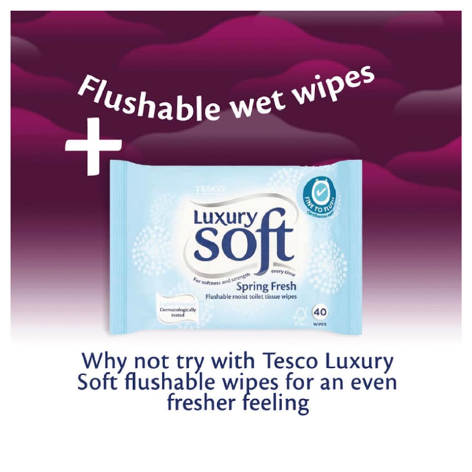 image 1 of Tesco Luxury Soft Quilted Toilet Tissue 6 Long Rolls