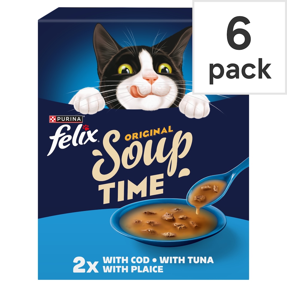 image 1 of Felix Soup Original Wet Cat Food - Fish Selection 6x48g