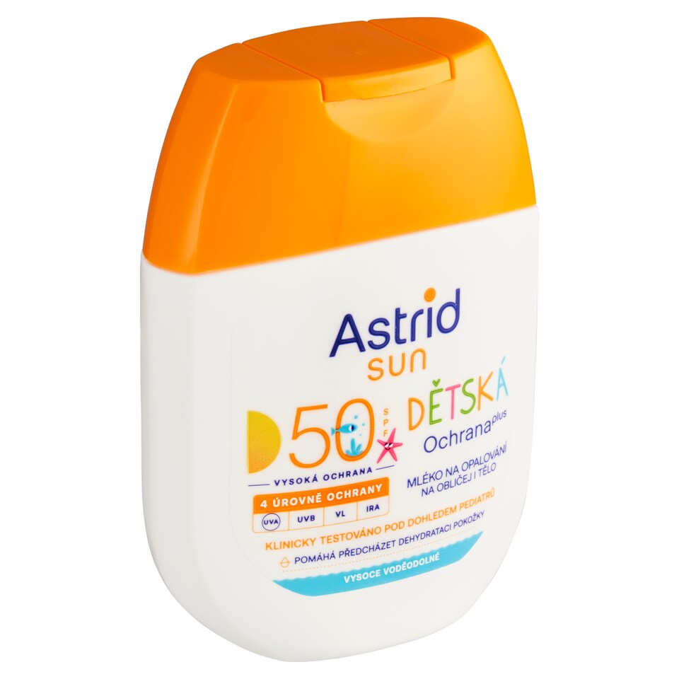 Astrid Sun Dětská ochrana plus mléko na opalování na obličej i tělo SPF 50 60ml