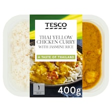 Tesco Thai Yellow Chicken Curry With Js/Rice 400G