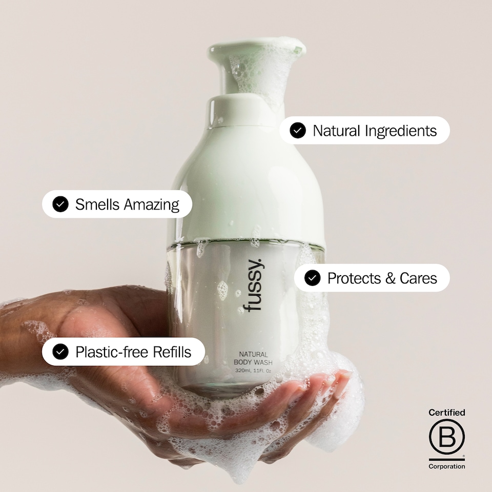 image 1 of Fussy Refillable Natural Body Wash Tropic Tonic 320ml