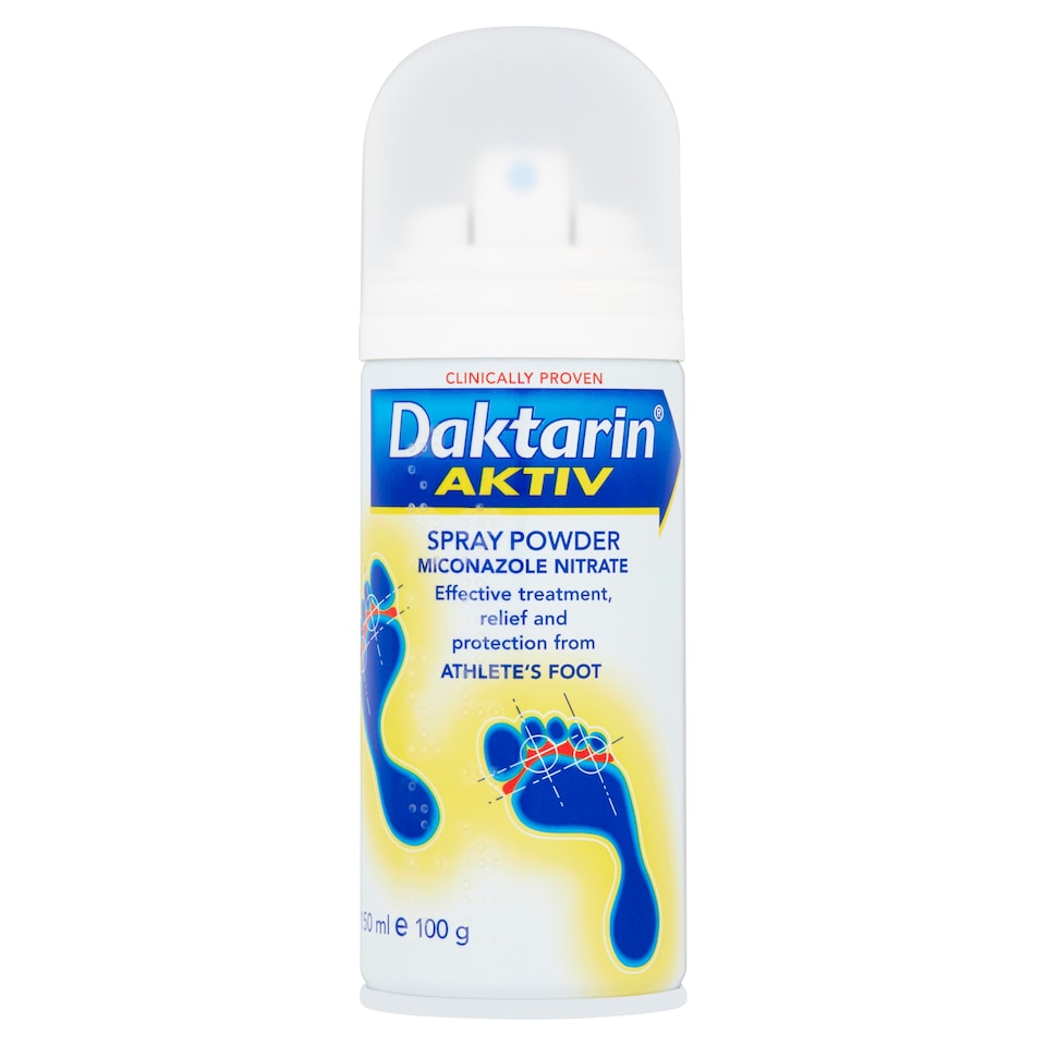 Daktarin Aktiv Dual Action Foot Spray for Athlete's Foot 100G