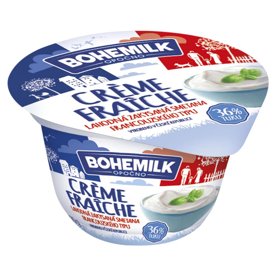 Bohemilk Crème fraîche lahodná zakysaná smetana francouzského typu 200g