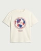 image 4 of F&F Boys Pure Cotton Oversized Football T-Shirt in Cream