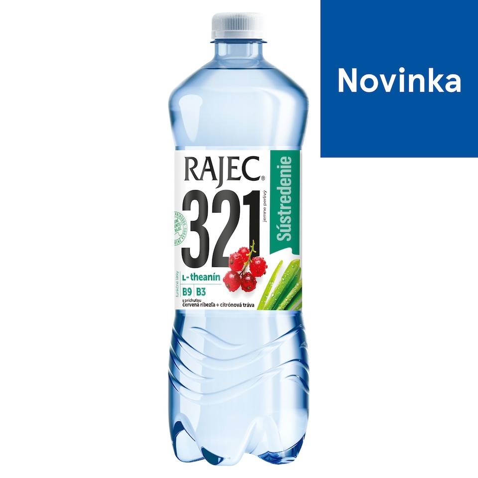Rajec 321 sústredenie s príchuťou červenej ríbezle a citrónovej trávy jemne perlivý 0,75 l