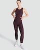 image 2 of F&F Active High Waisted Co-ord Leggings in Berry