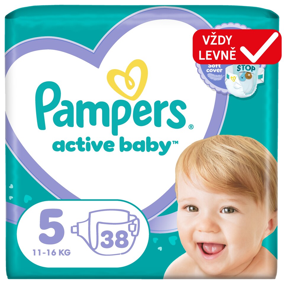 image 1 of Pampers Active Baby Size 5, 38 Nappies, 11kg-16kg