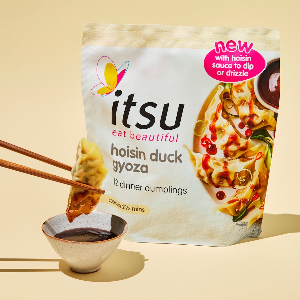 image 1 of itsu 12 hoisin duck gyoza dinner dumplings 240g