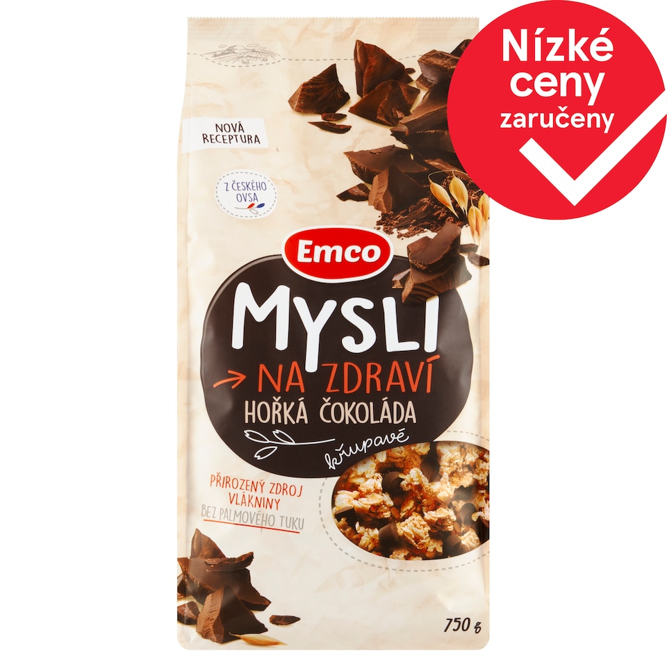 Emco Mysli na Zdraví Křupavé hořká čokoláda 750g