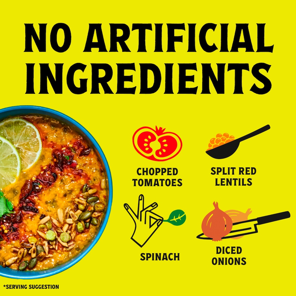 image 1 of Tideford Organics Indian Lentil & Spinach Dhal 560g