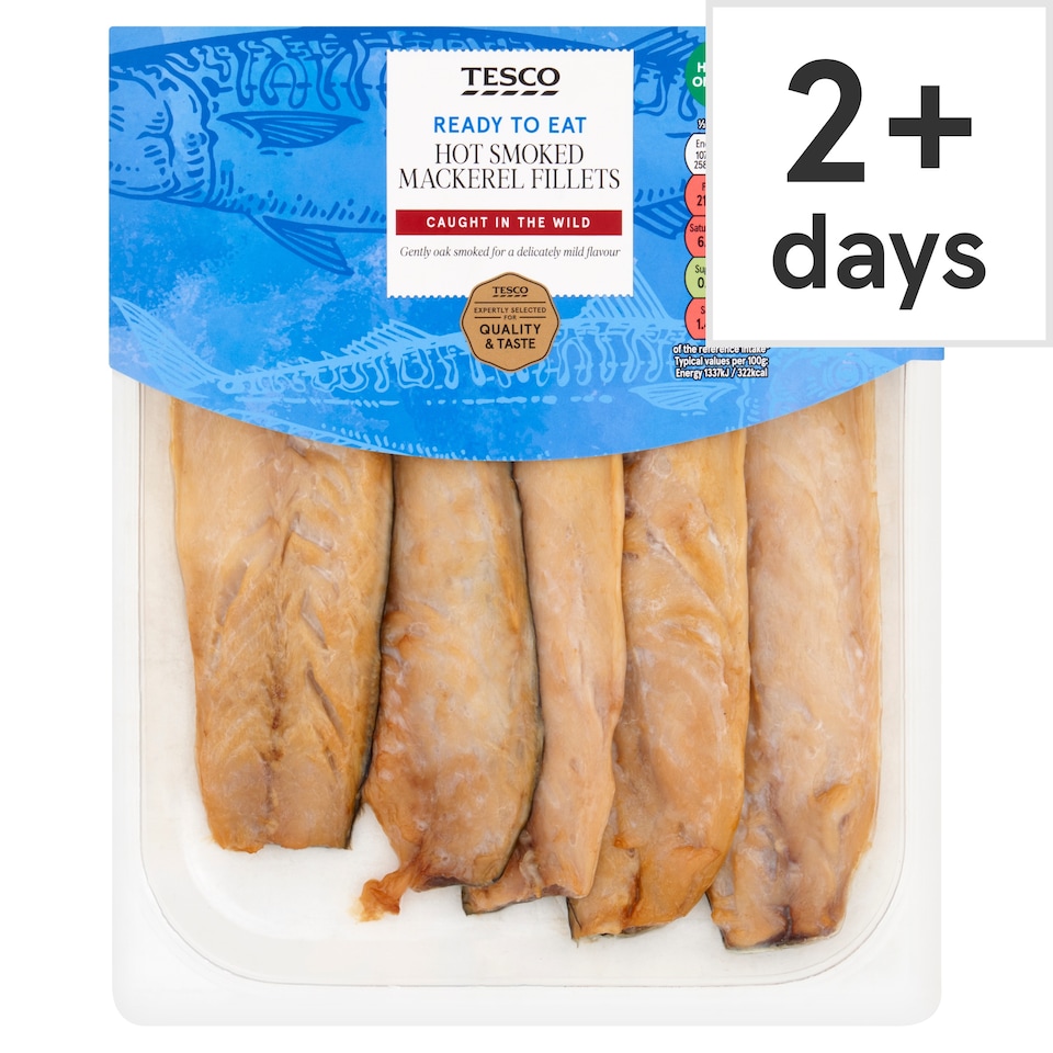Tesco Hot Smoked Mackerel 240g