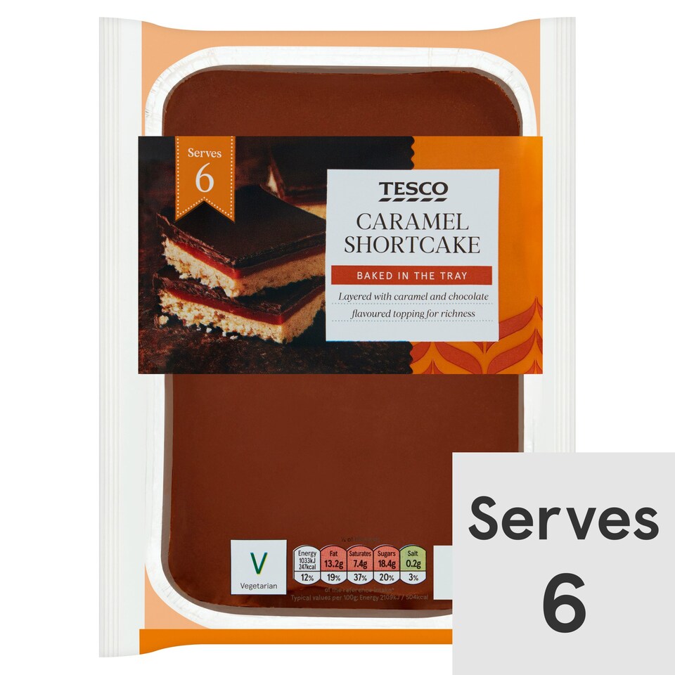 Tesco Caramel Shortcake 294G