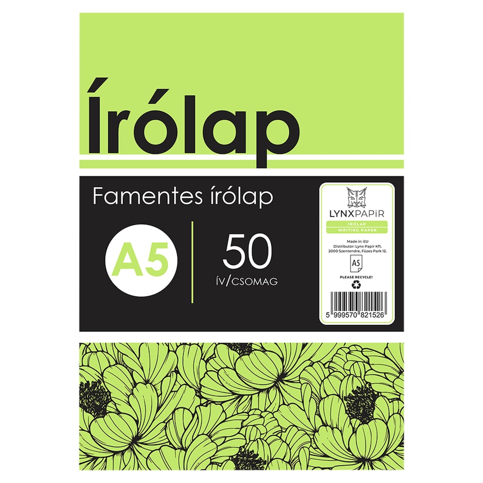 Lynx A/5 famentes írólap 50 ív/csomag
