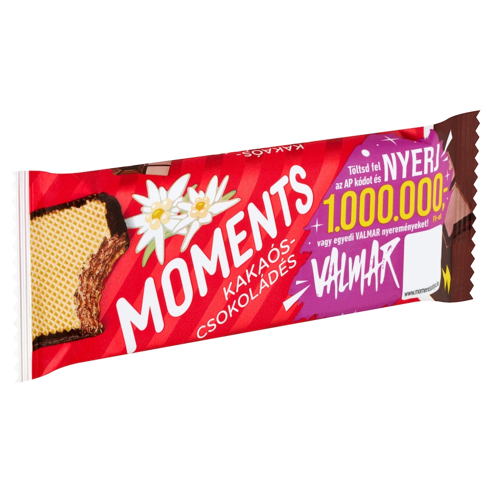 image 1 of Moments Cocoa Coated Crispy Wafers with Cocoa-Chocolate Cream Filling 45 g