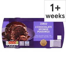 Tesco Chocolate Sponge Puddings 2 Pack 210g