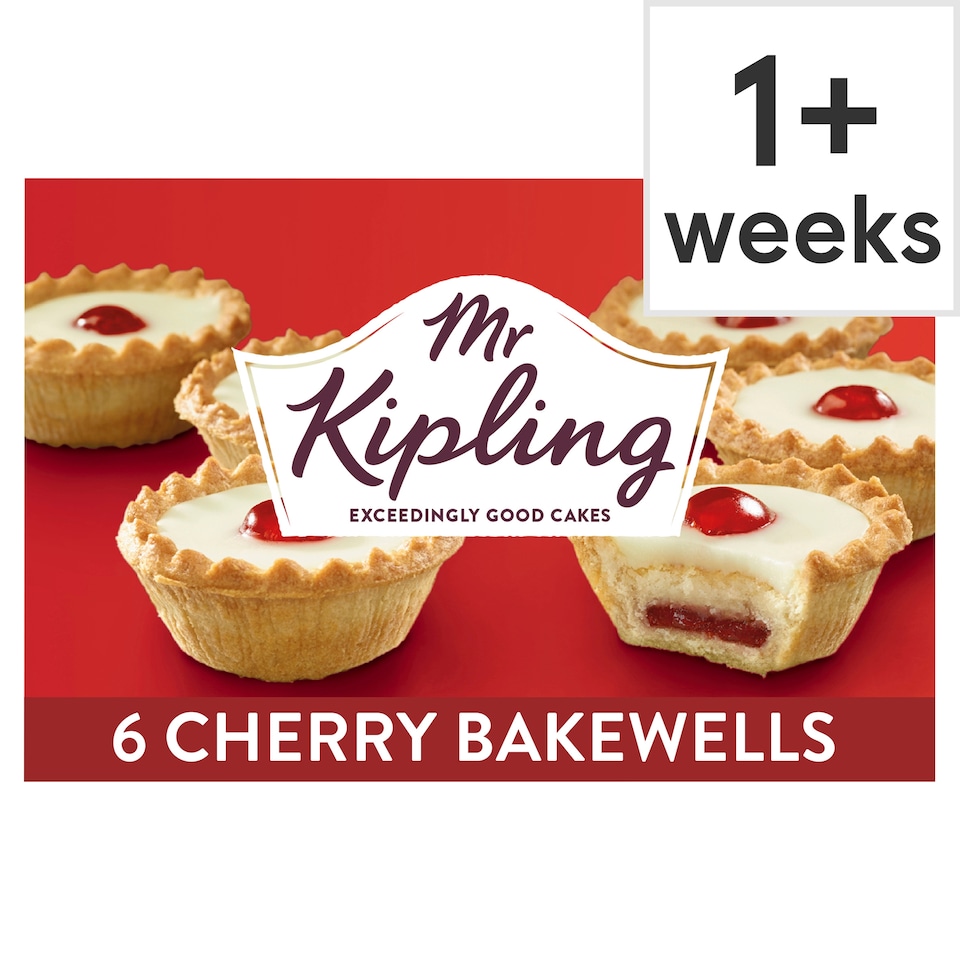 image 1 of Mr Kipling Exceedingly Good Cakes Cherry Bakewells 6 Pack