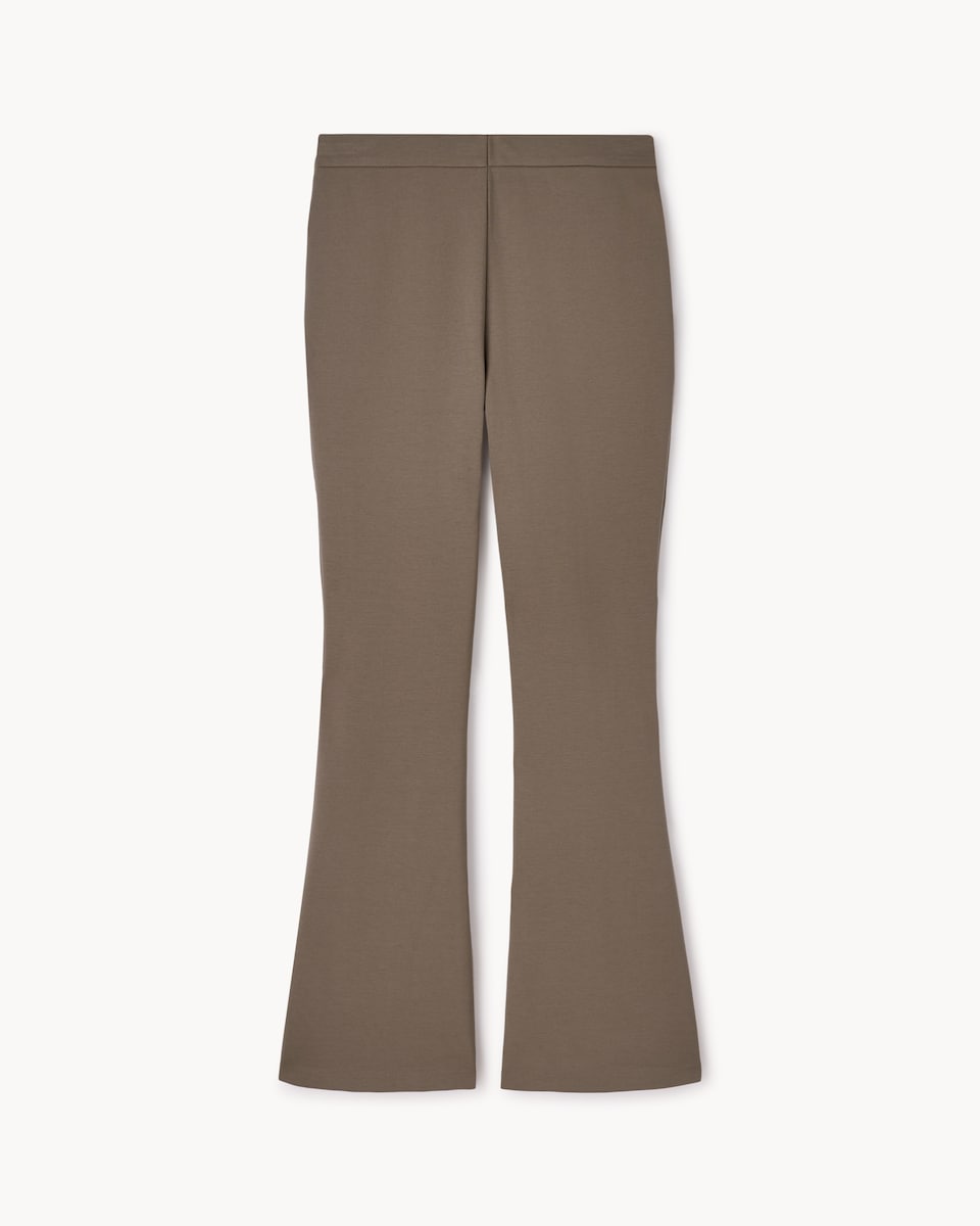 image 1 of F&F Ponte Flared Trousers in Tan