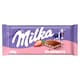image 1 of Milka Alpine Milk Chocolate with Strawberry Flavoured Cream Filling 100g