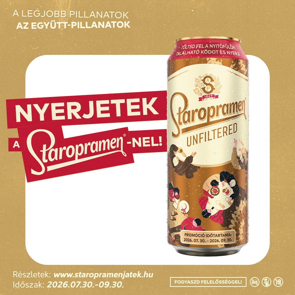 Staropramen Unfiltered minőségi világos, szűretlen sör 5% 0,5 l 