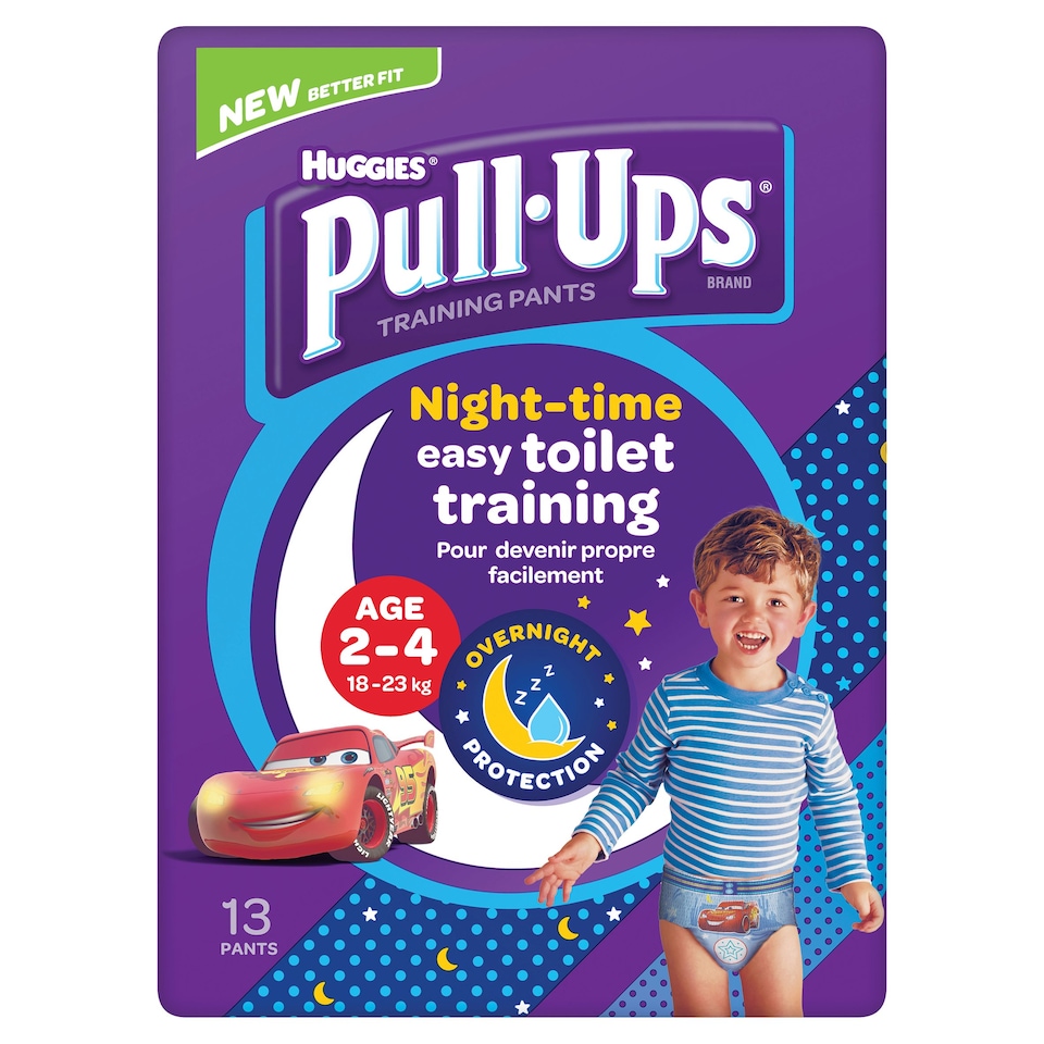 image 1 of Huggies Pull Ups Blue Training Pants Age 2-4 N/Time 13 Pack