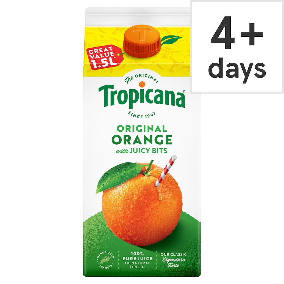 image 1 of Tropicana Original Orange Fruit Juice With Bits 1.5L