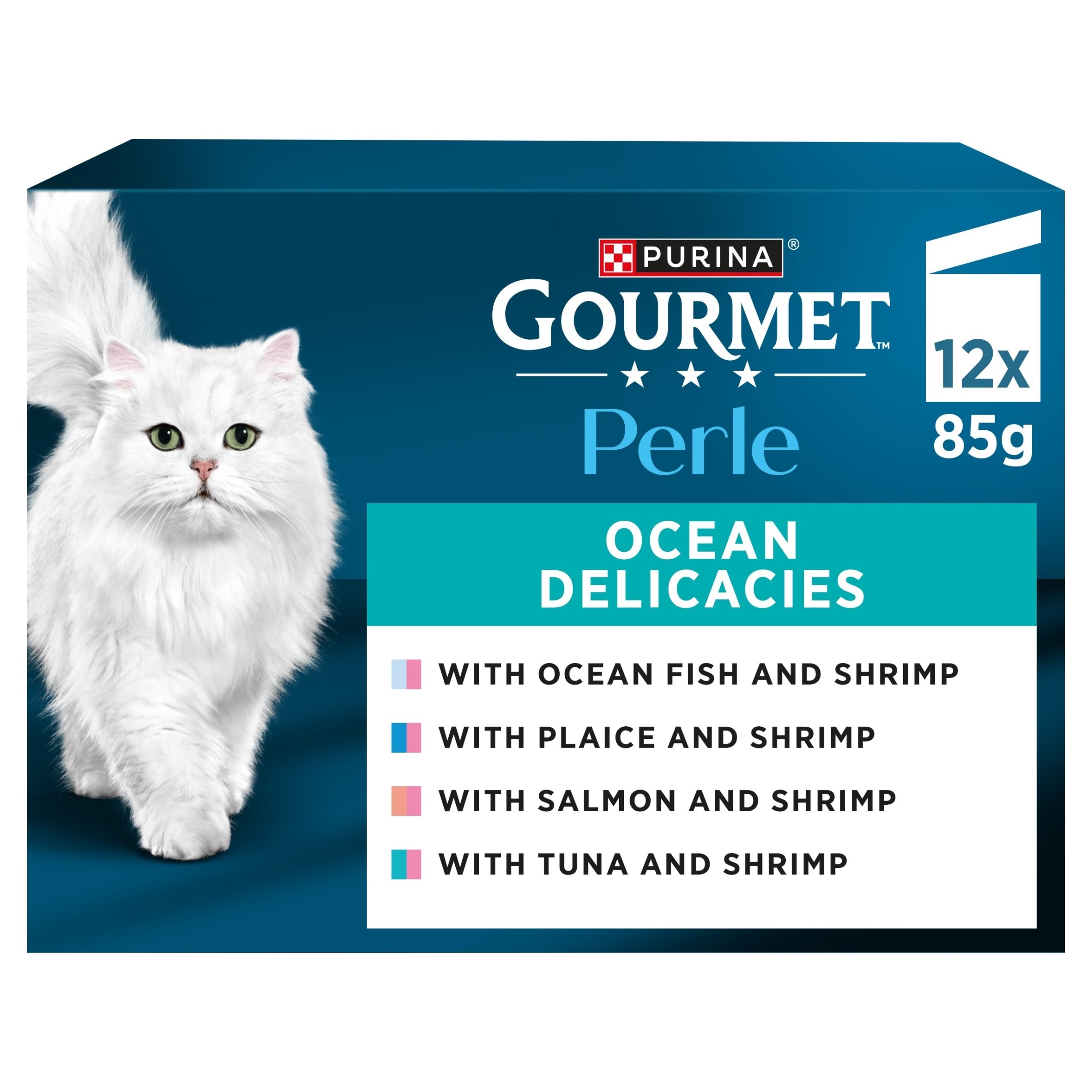 GOURMET Perle Ocean Delicacies in Gravy Wet Cat Food 12x85g