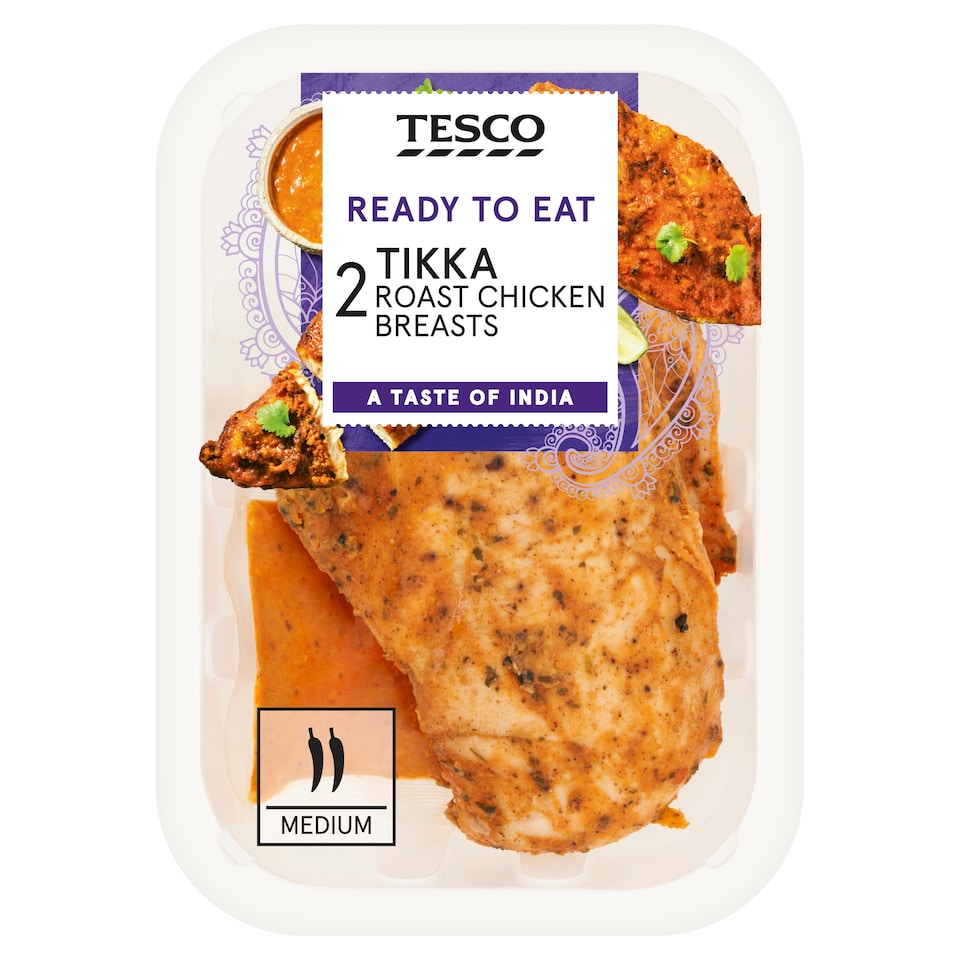 Tesco 2 Tikka Roast Chicken Breasts 300g