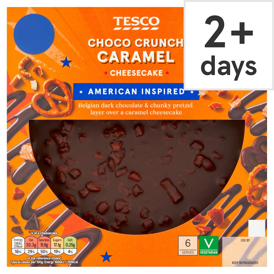 Tesco Choco Caramel Crunch Cheesecake 500g