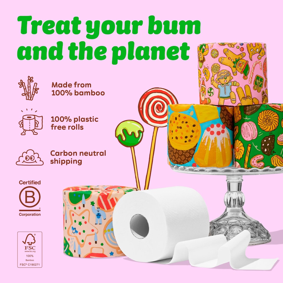 image 1 of Who Gives A Crap Extra Soft Limited Edition Toilet Tissue 12 Mega Rolls