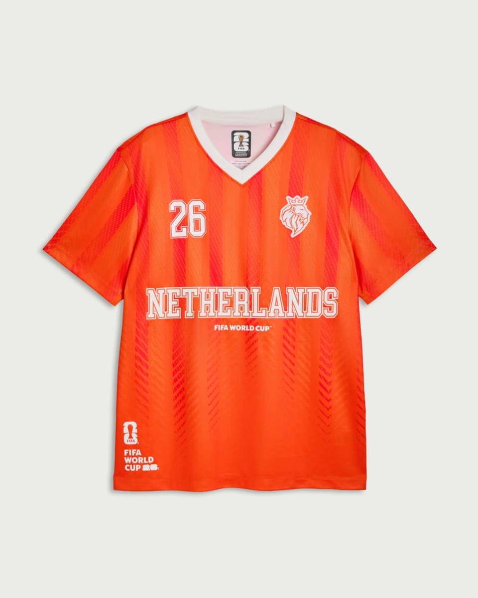 image 1 of Netherlands Fifa World Cup T-Shirt in Orange
