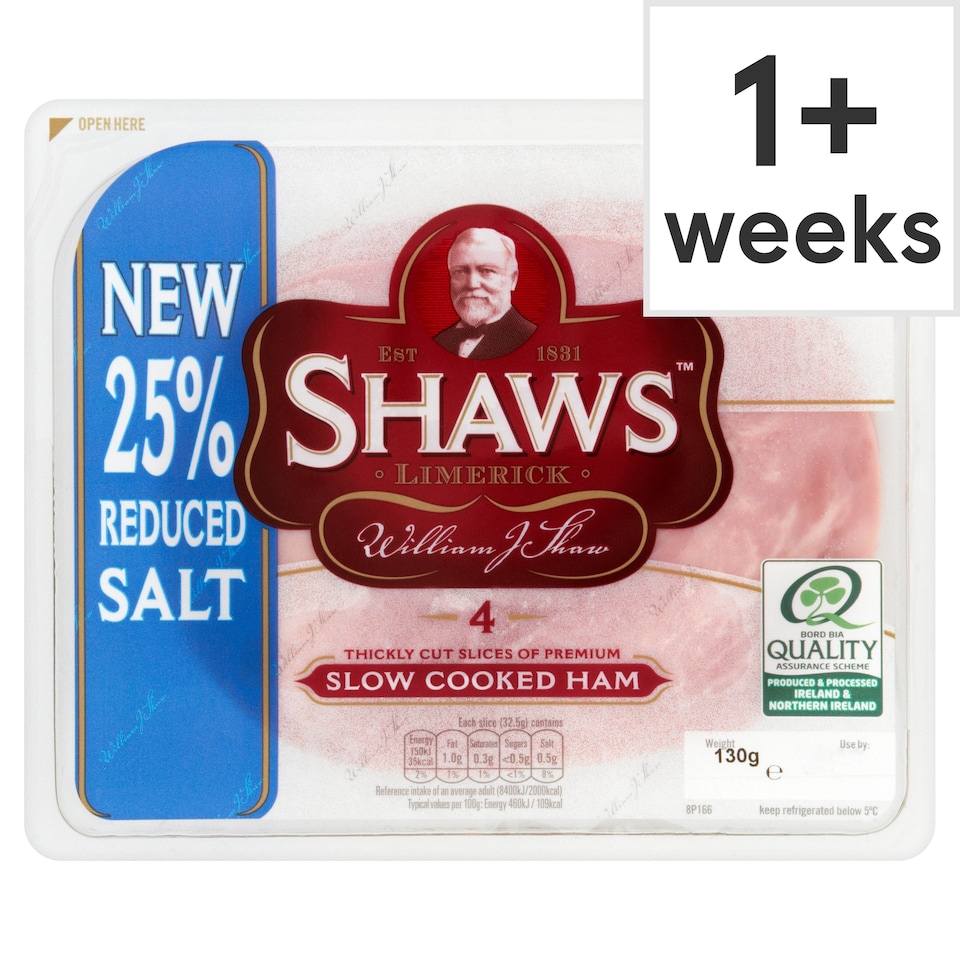 Shaws Carved Ham 130G