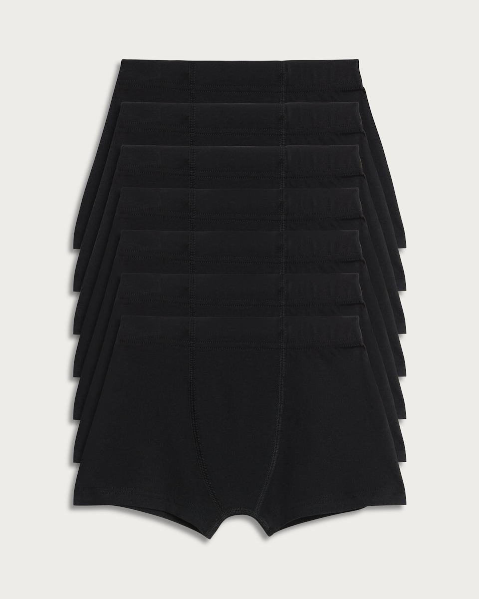 image 1 of F&F Girls 7-Pack Cotton Rich Shorts in Black