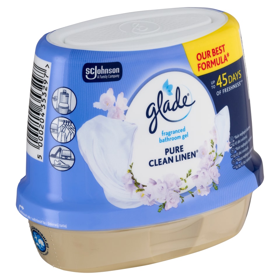 image 1 of Glade Pure Clean Linen Fragranced Bathroom Gel 180g