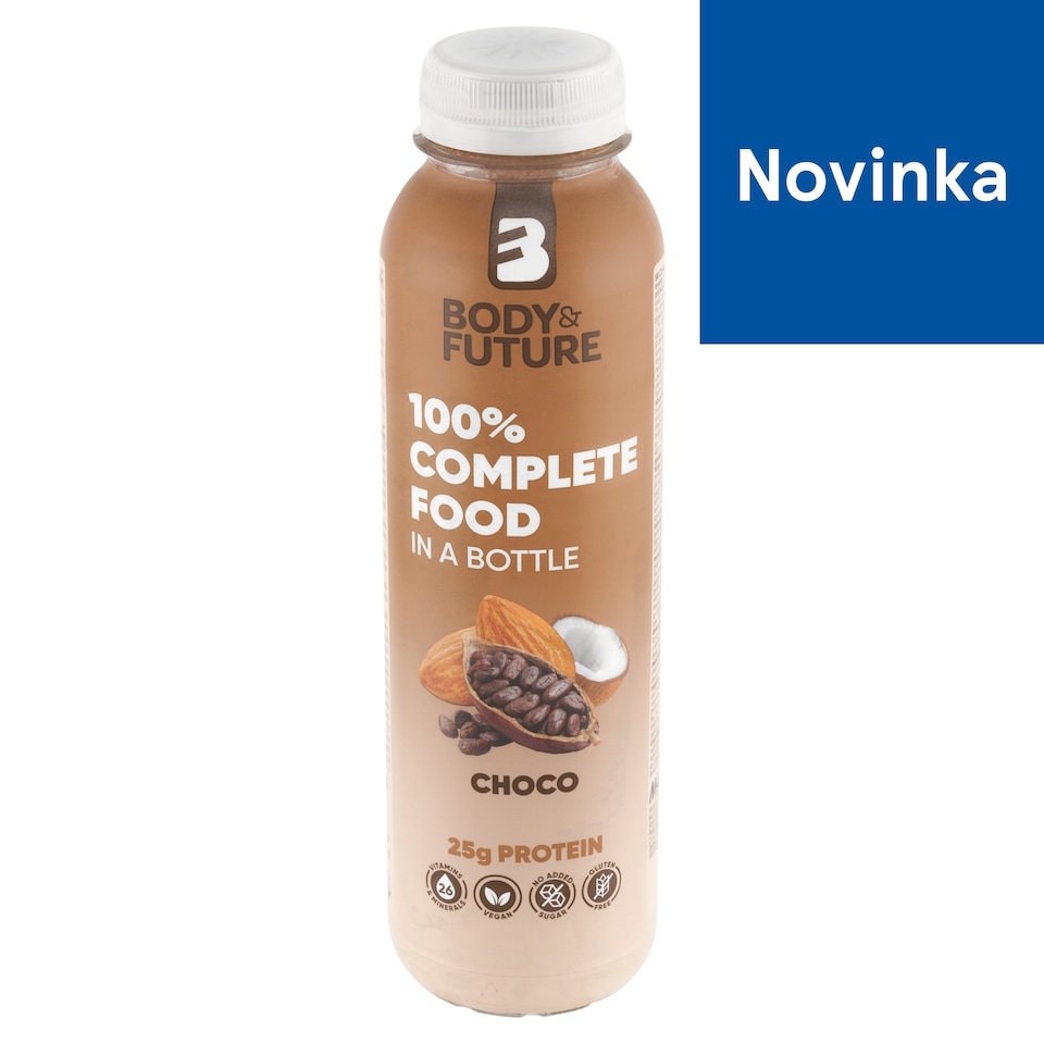 Body&Future Rastlinný nápoj so sójou, mandľou a ovsom, s príchuťou čokolády 400 ml