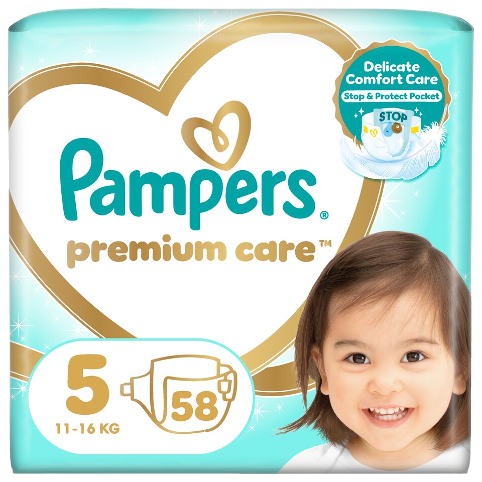 image 1 of Pampers Premium Care veľkosť 5, 58 Plienok, 11kg-16kg