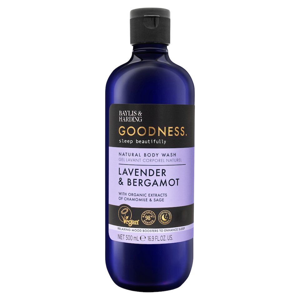 image 1 of Baylis & Harding Goodness Natural Body Wash Lavender & Bergamot 500Ml