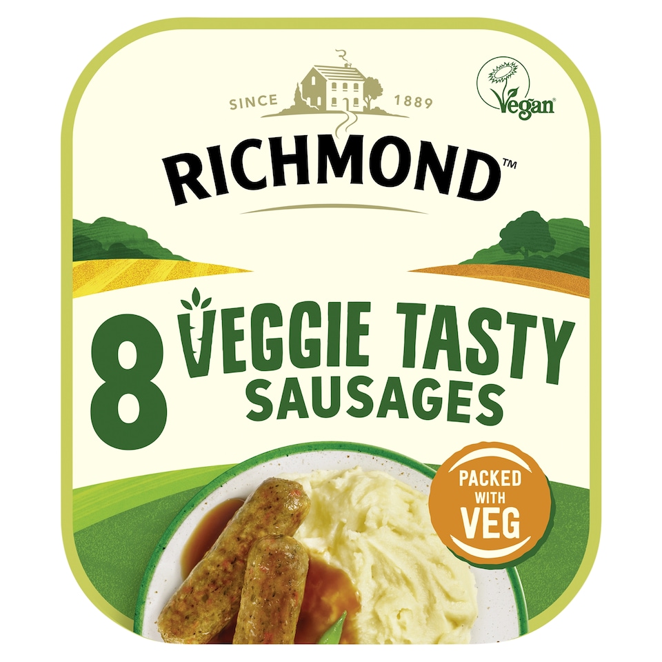 RICHMOND 8 VEGGIE TASTY SAUSAGES 304g