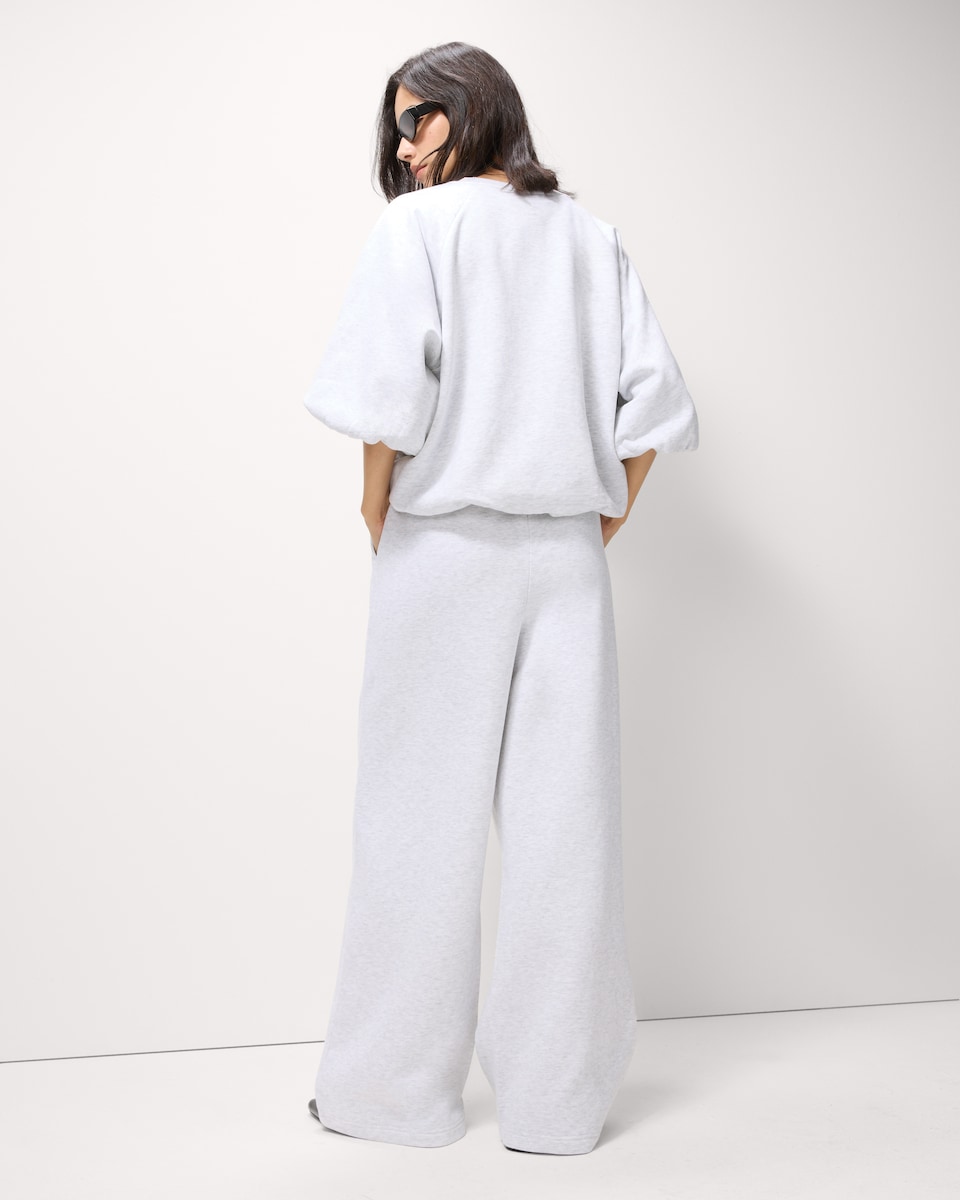 image 1 of F&F Cotton Rich Bubble Hem Co-ord T-Shirt in Grey Marl