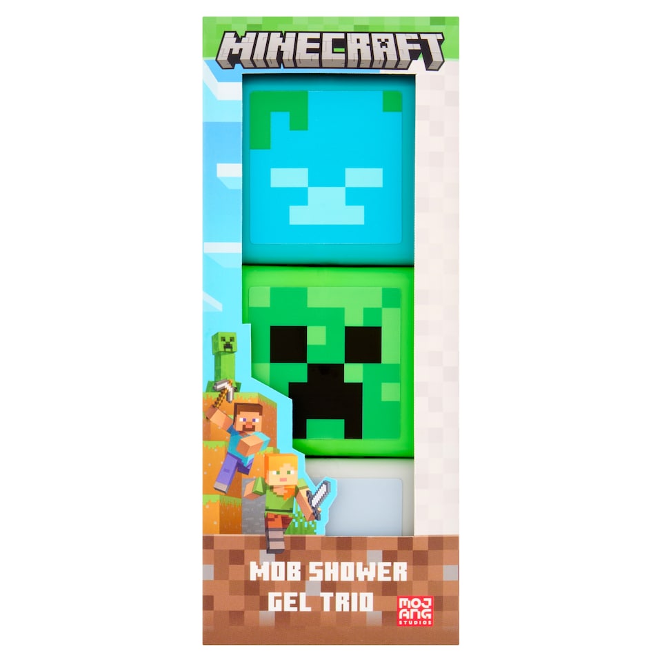 Minecraft mob shower gel trio 3 x 200ml
