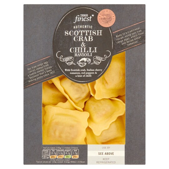 Tesco Finest Scottish Crab & Chilli Ravioli 300G