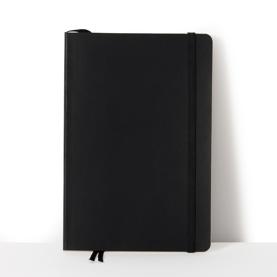 image 1 of Paperchase Agenzio Medium Black Dotted Notebook