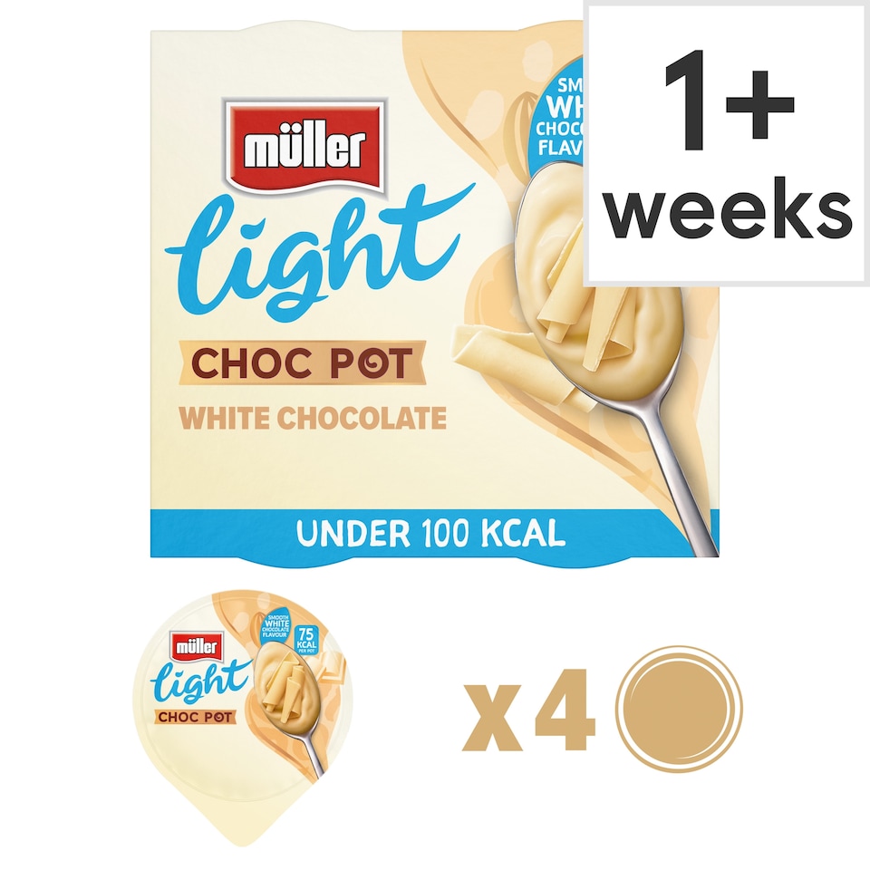 image 1 of Muller Light Choc Pot White Chocolate Desserts 4 x 80g