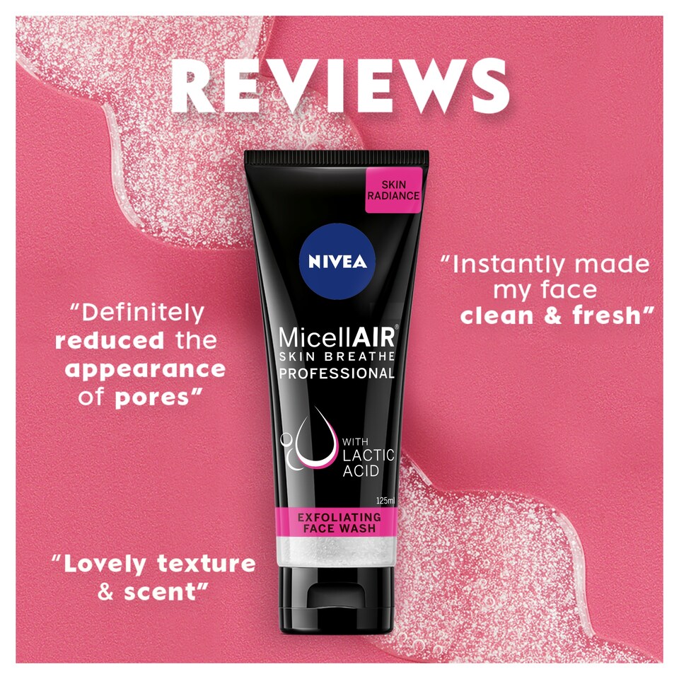 image 1 of Nivea Micellair Exfoliating Face Wash 125Ml