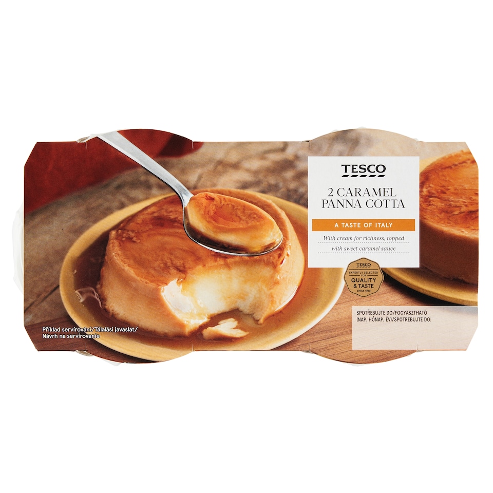 Tesco Panna cotta s karamelovou polevou 2 x 120 g (240 g)