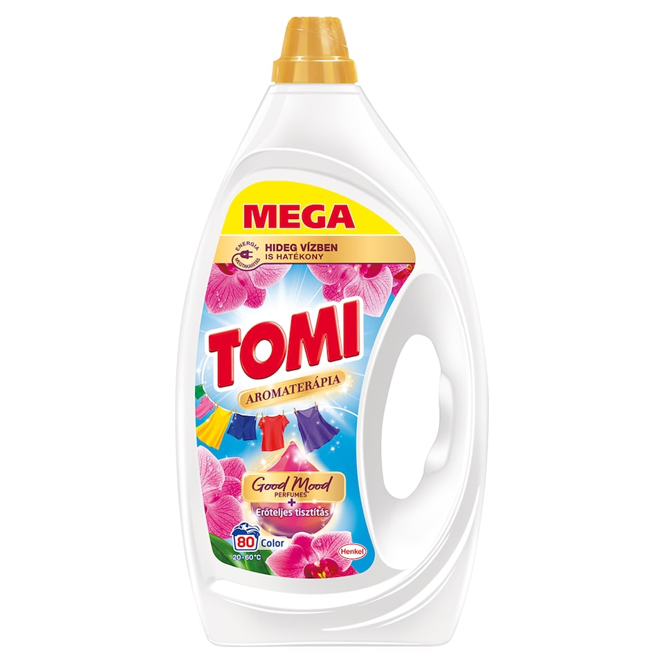 Tomi Aromaterápia Orchidea folyékony mosószer színes ruhákhoz 80 mosás 3,6 l