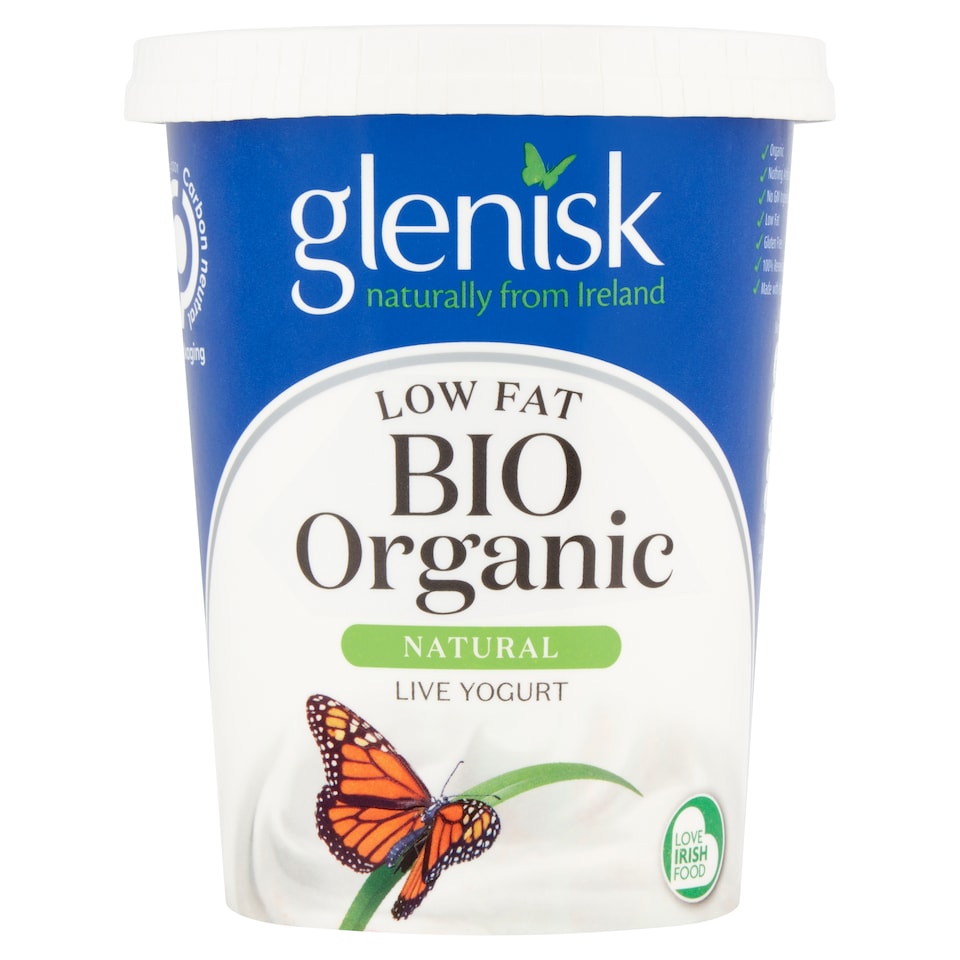 Glenisk Organic Low Fat Natural Yoghurt 500G