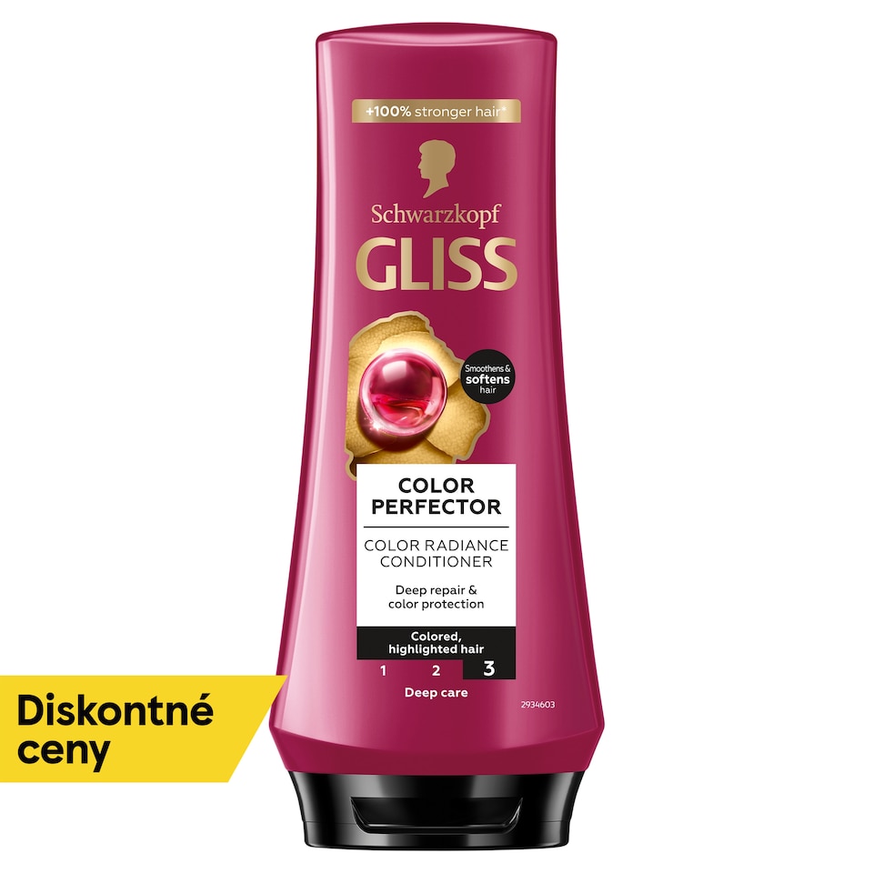 obrázok 1 z Schwarzkopf Gliss rozjasňujúci kondicionér Color Perfector 200 ml